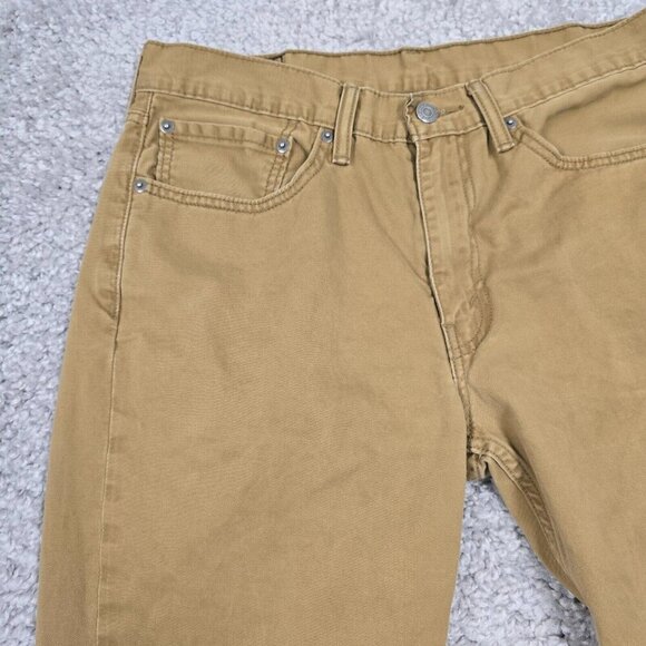 Levis 514 Pants Men 34×30 (Fits 32×29) Brown Straight Fit Mid Rise Stretch Twill - Picture 3 of 13
